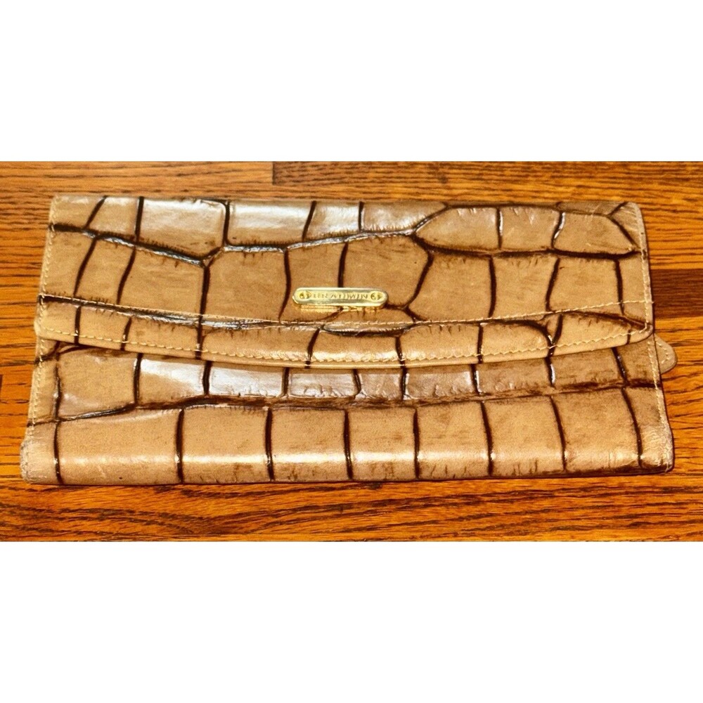 Brahmin $179 Brown Soft Checkbook Wallet